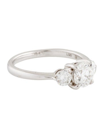 Badgley Mischka Engagement Ring 14K 1.05ct Lab-Grown Diamond 3-Stone 6.75