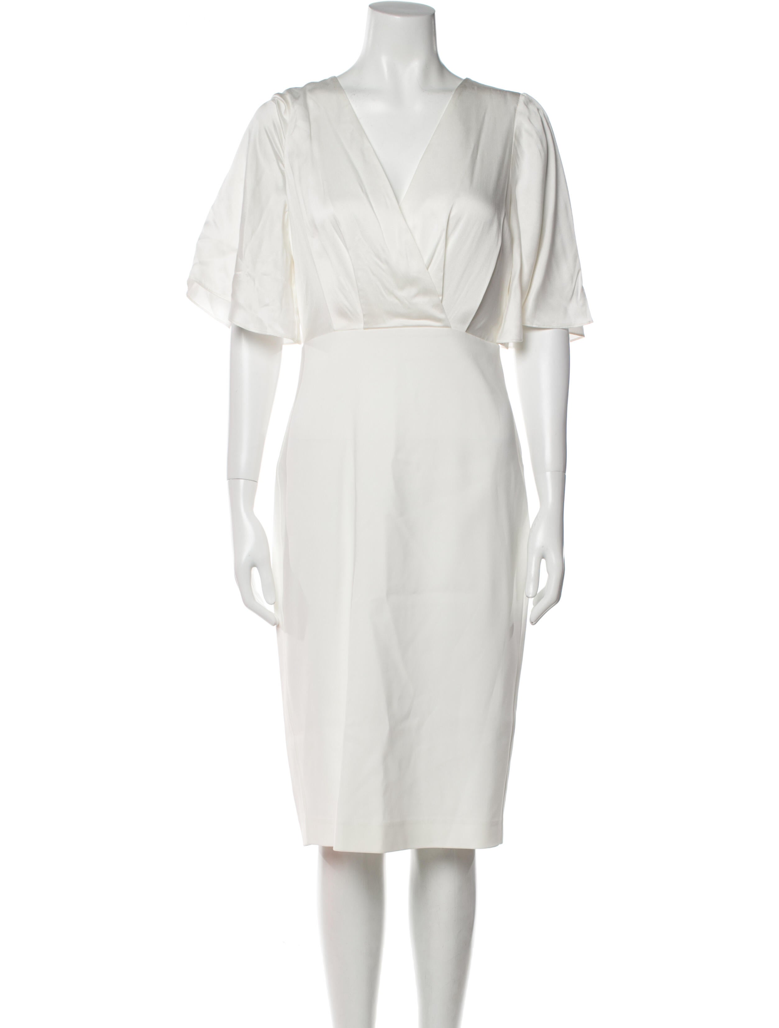 Badgley Mischka Silk Midi Length Dress