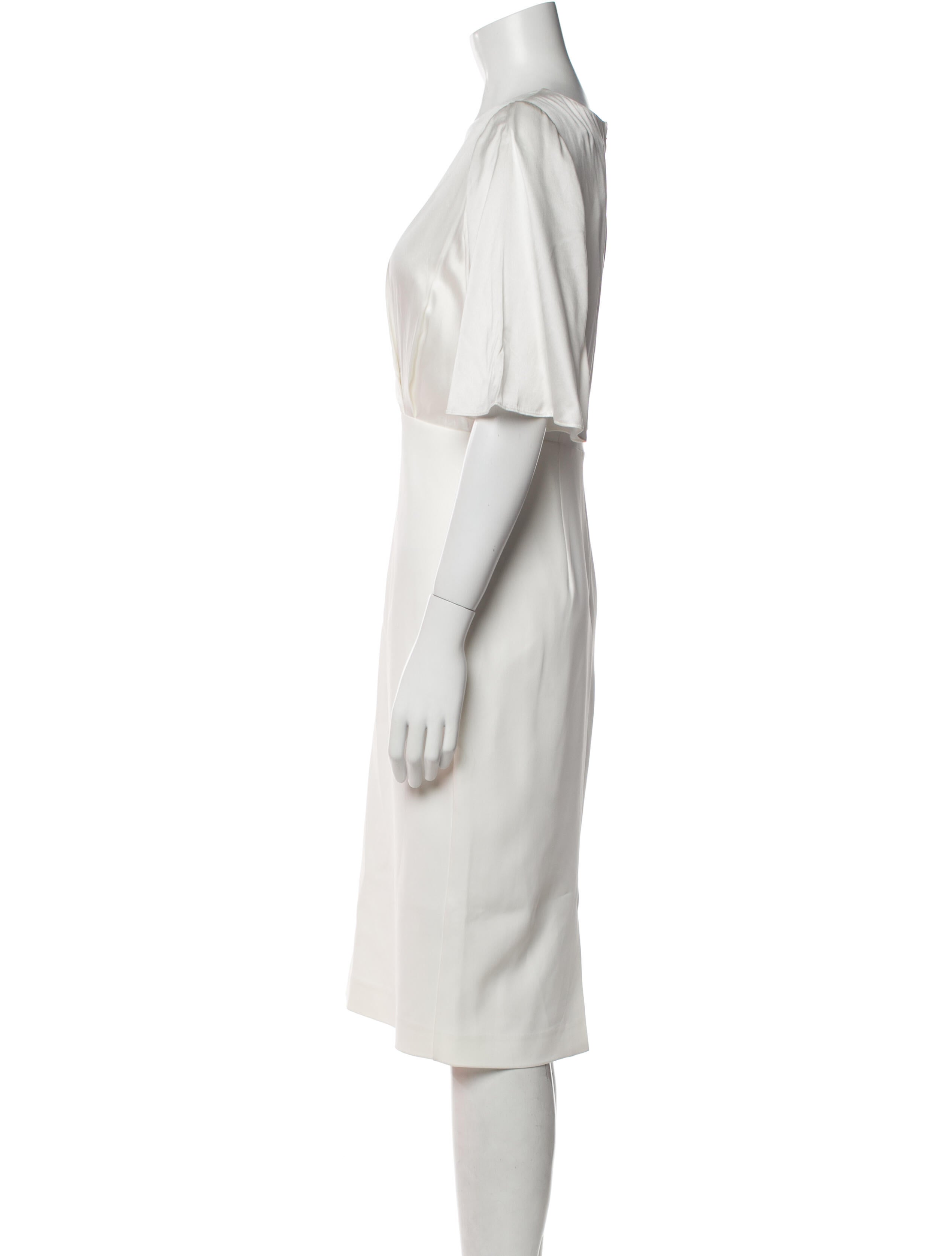 Badgley Mischka Silk Midi Length Dress