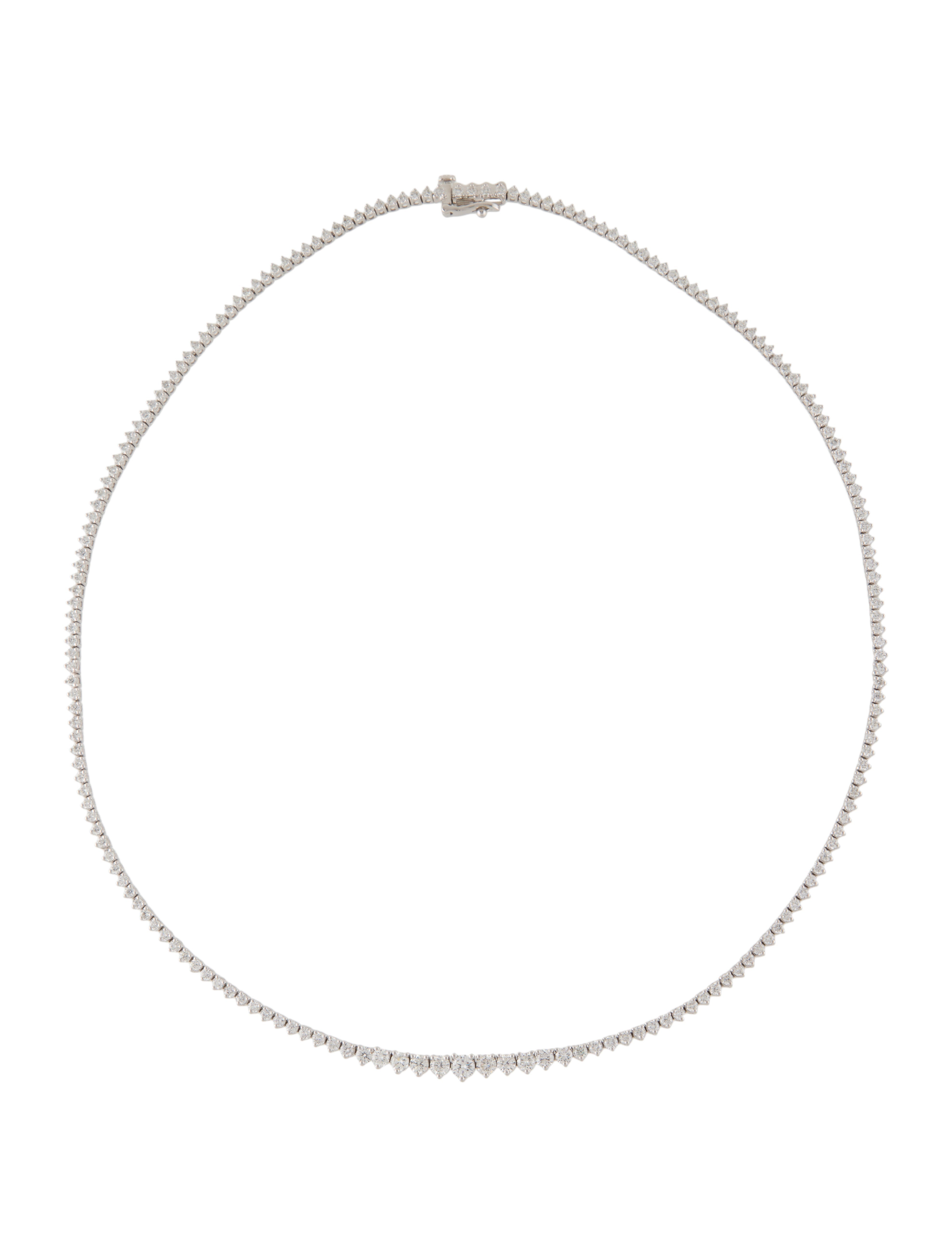 Badgley Mischka 14K 6.05ctw Lab-Grown Diamond Graduated Tennis Necklace