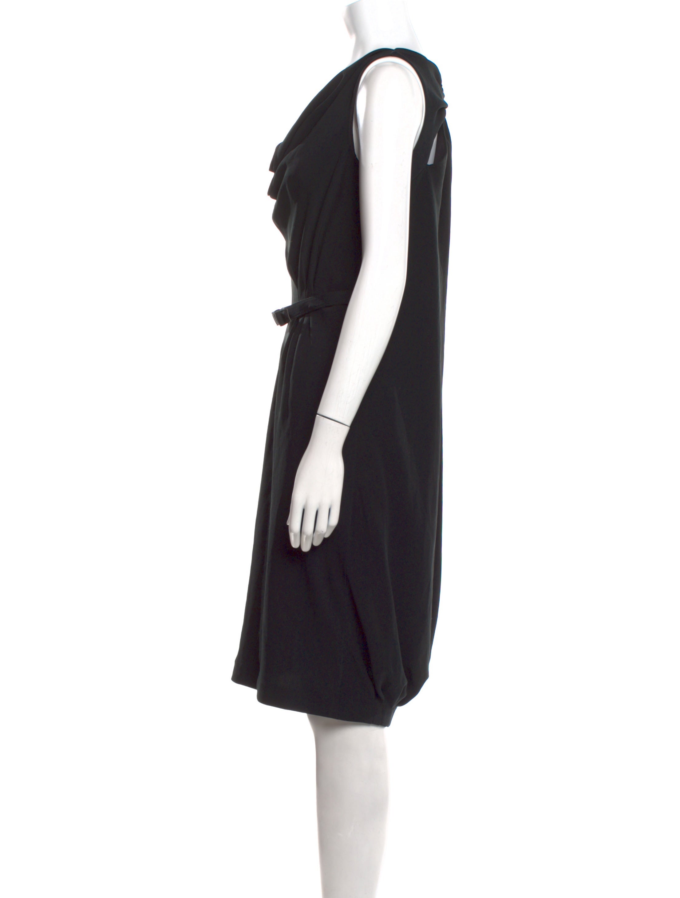 Badgley Mischka Cowl Neck Knee-Length Dress