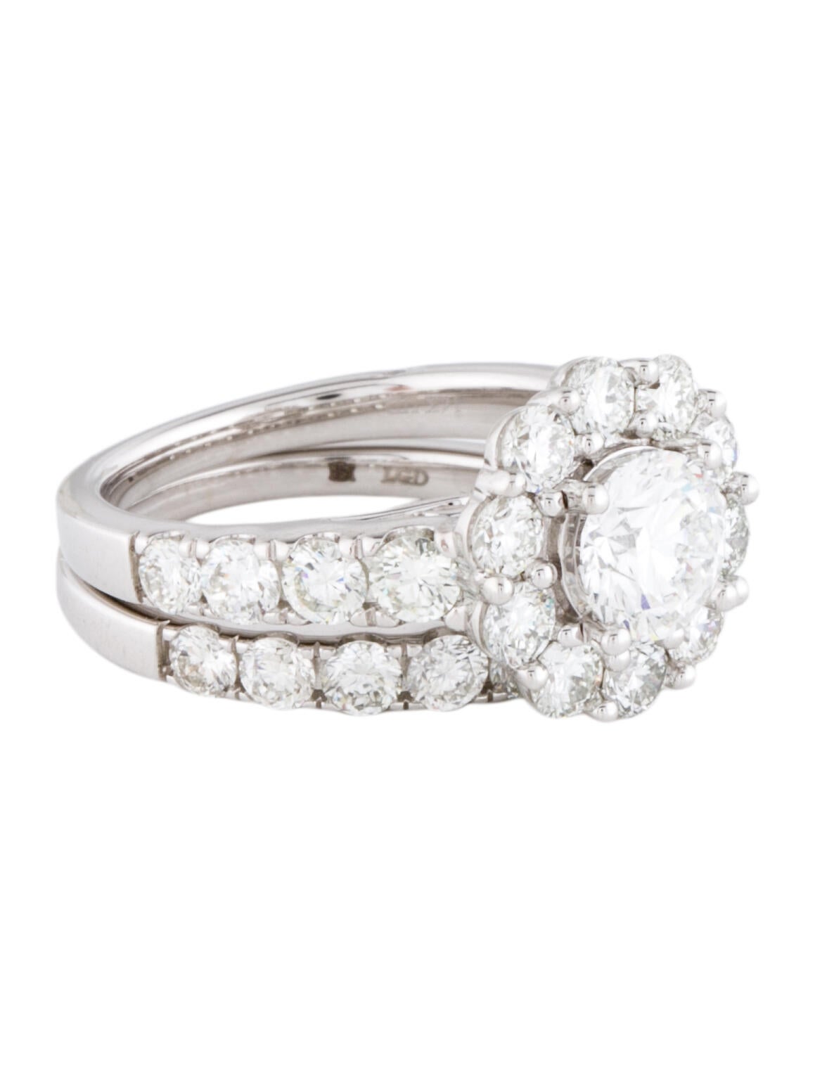 Badgley Mischka 3.81ctw Lab-Grown Diamond Wedding Set