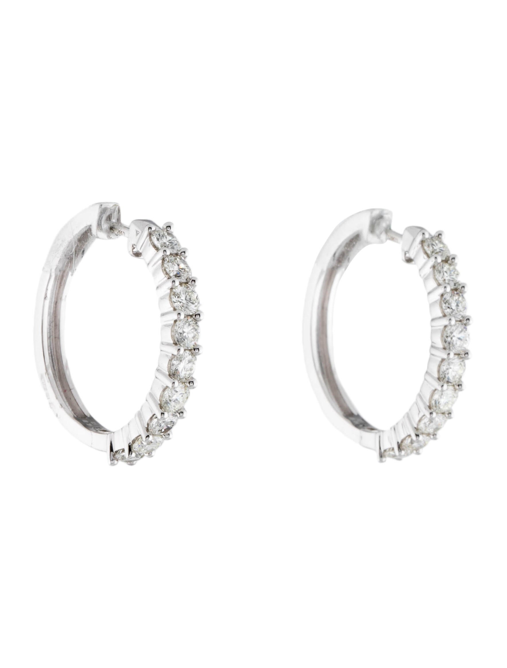 Badgley Mischka 14K 2.00ctw Lab Grown Diamond Hoop Earrings