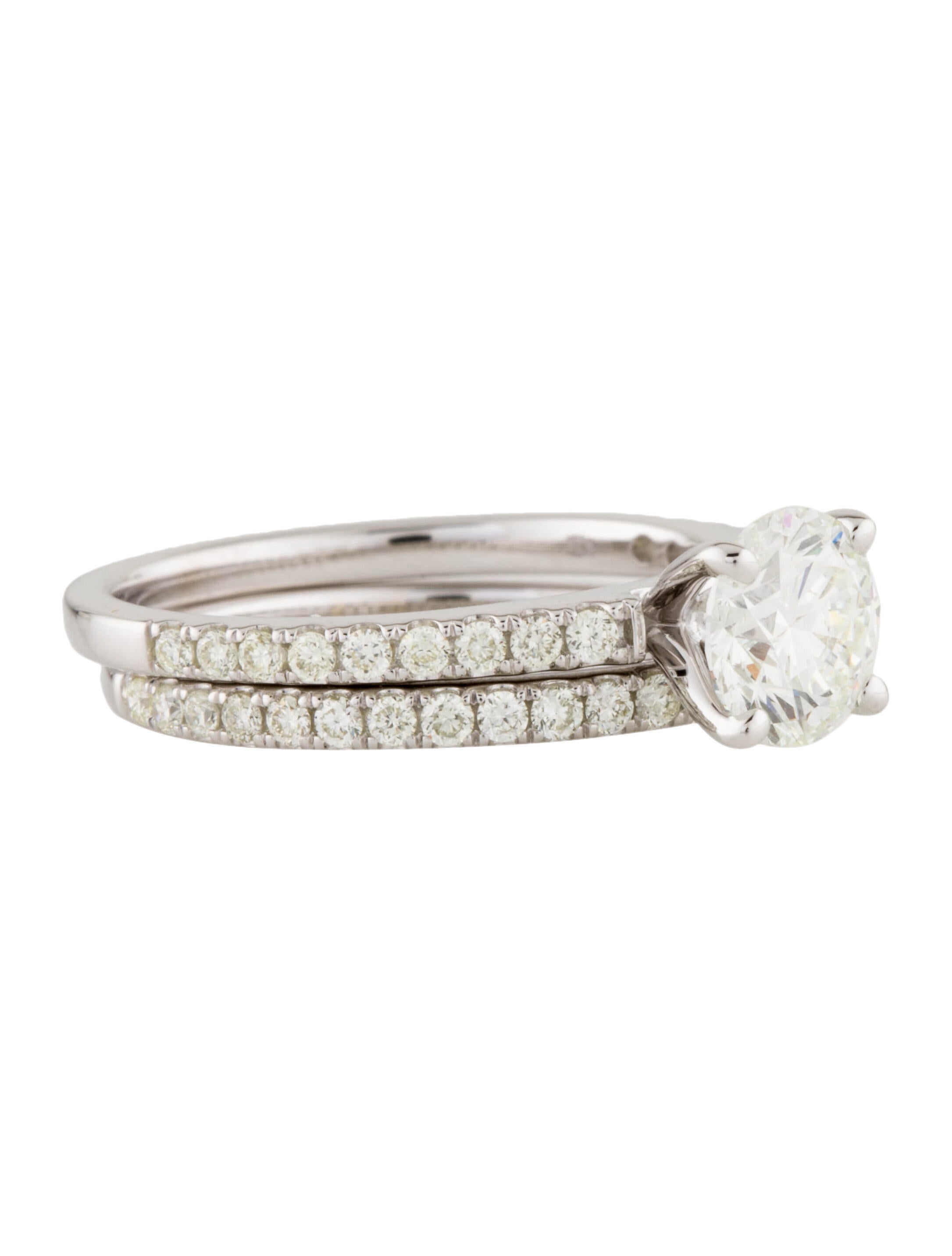 Badgley Mischka 14K 1.04ct Lab-Grown Diamond Wedding Set