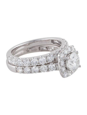 Badgley Mischka Wedding Set 14K 2.90ctw Lab-Grown Diamond 6.75