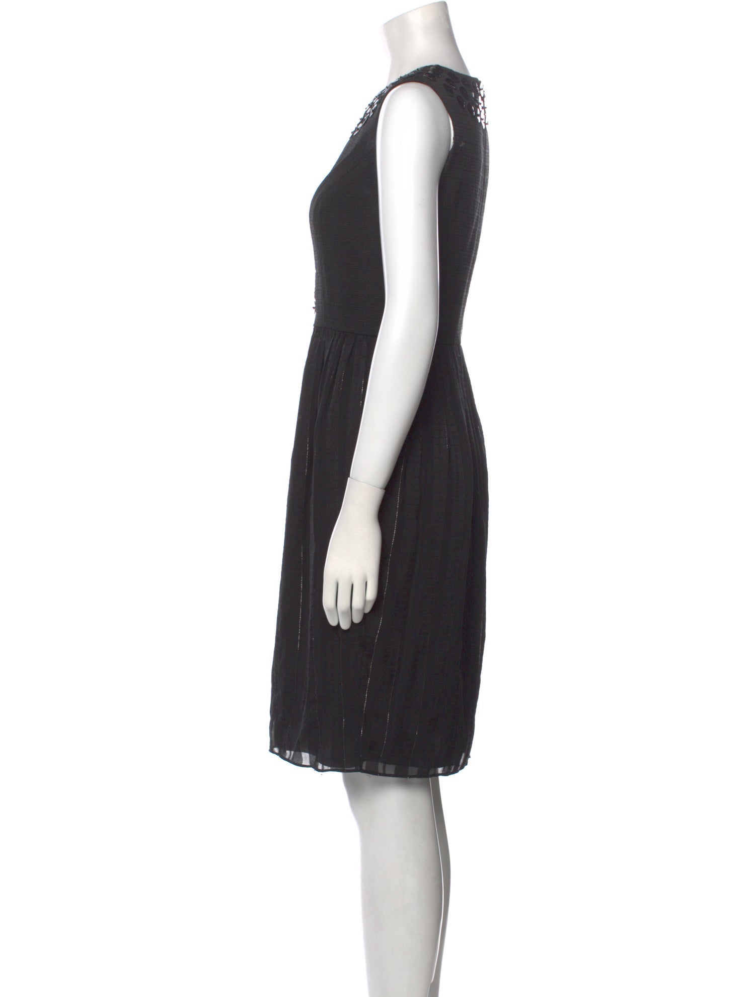 Badgley Mischka Crew Neck Knee-Length Dress