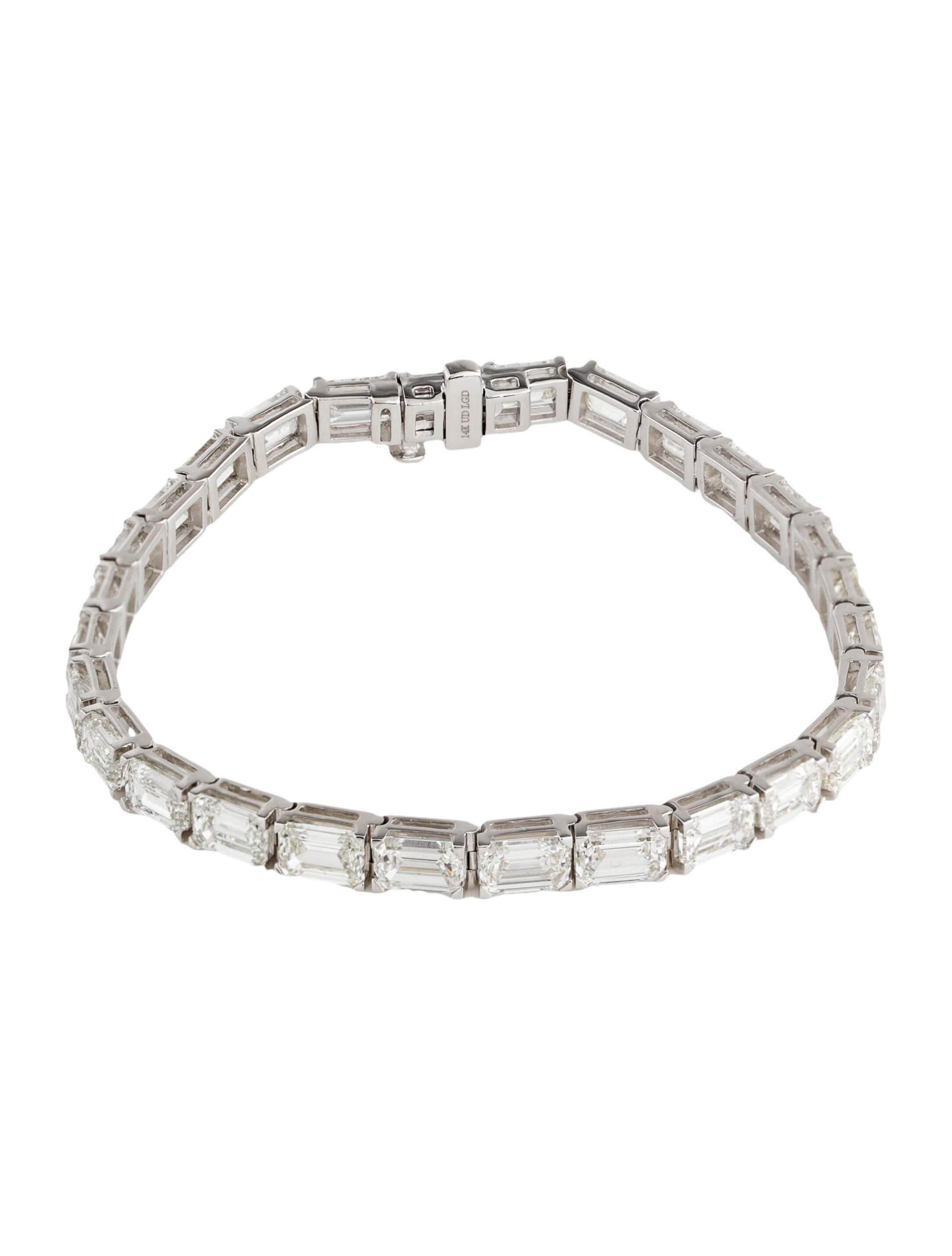 Badgley Mischka 14K 17.50ctw Lab-Grown Diamond Tennis Bracelet