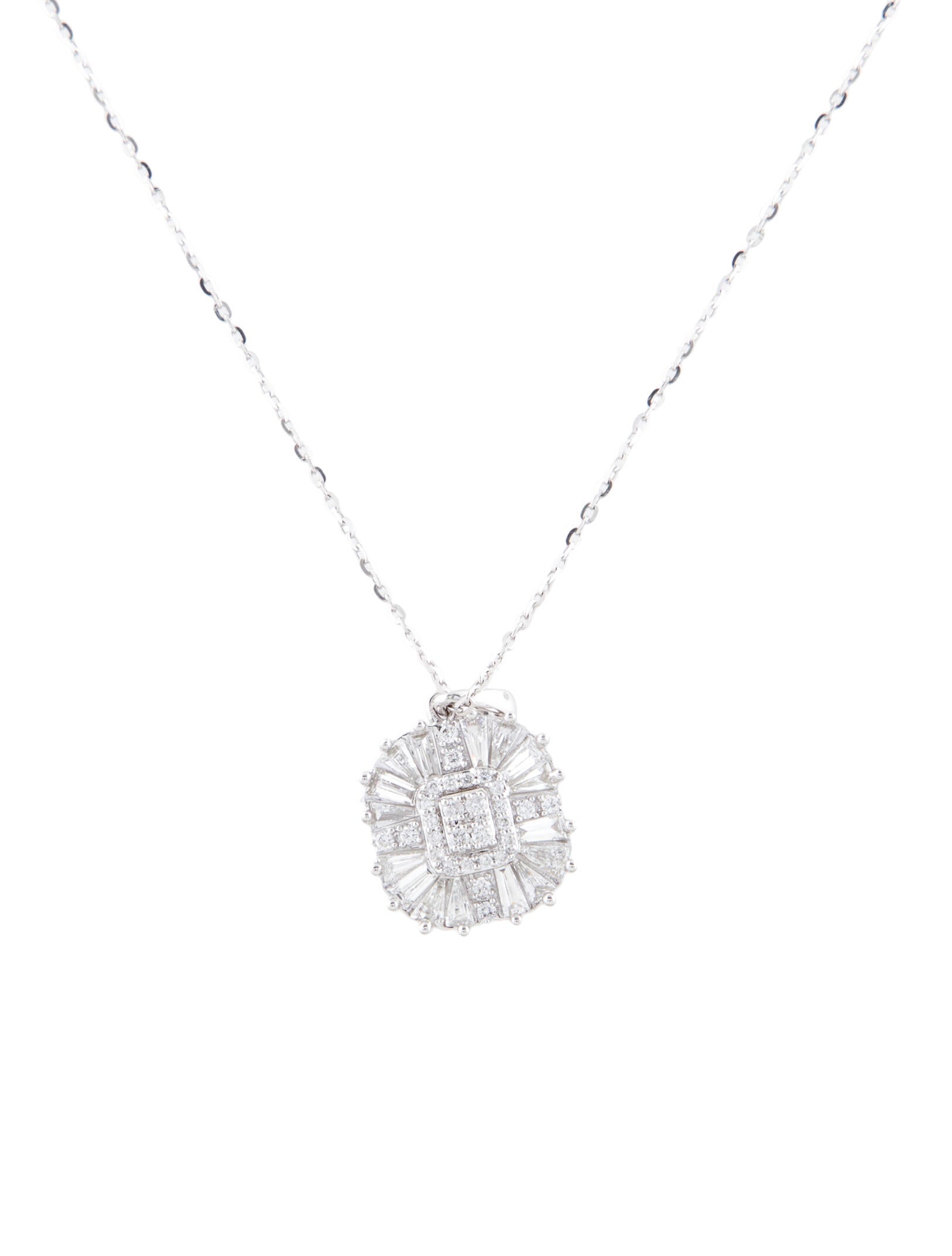 Badgley Mischka 14K 1.00ctw Lab Grown Diamond Pendant Necklace