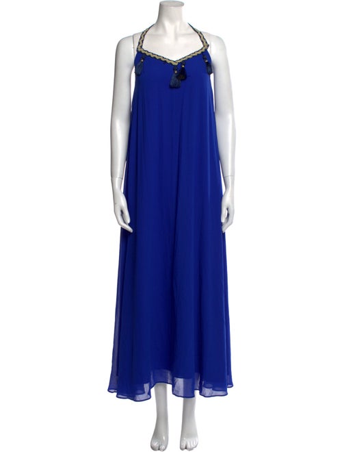 Badgley Mischka Halterneck Long Dress