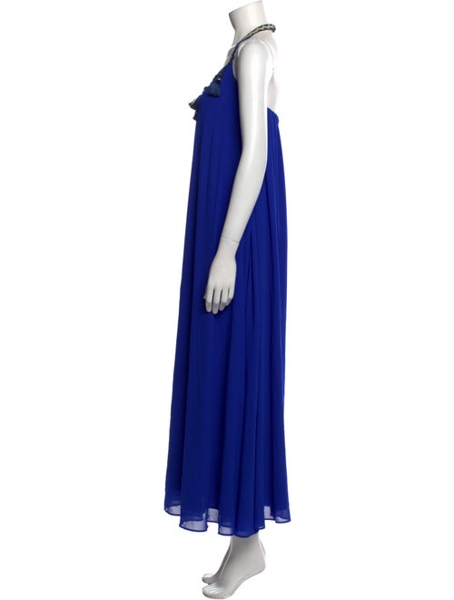 Badgley Mischka Halterneck Long Dress