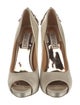 Badgley Mischka Satin Crystal Embellishments Pumps