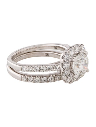 Badgley Mischka 14K 3.03ctw Lab-Grown Diamond Wedding Set