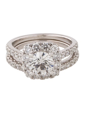 Badgley Mischka 14K 3.03ctw Lab-Grown Diamond Wedding Set
