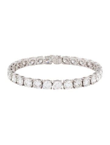 Badgley Mischka Link 14K 26.00ctw Lab-Grown Diamond Tennis Bracelet
