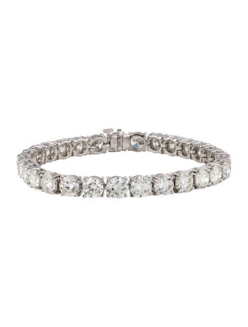 Badgley Mischka Link 14K 26.00ctw Lab-Grown Diamond Tennis Bracelet