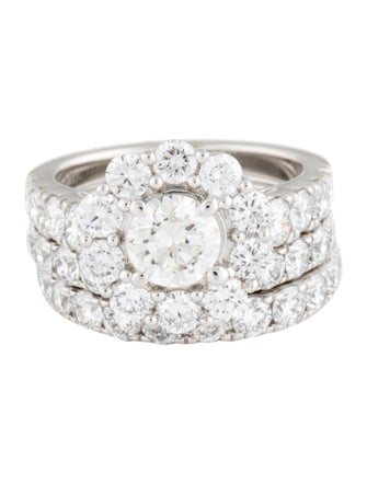 Badgley Mischka 14K 5.03ctw Lab-Grown Diamond Wedding Set