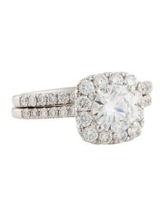 Badgley Mischka 14K 2.06ctw Lab-Grown Diamond Wedding Set