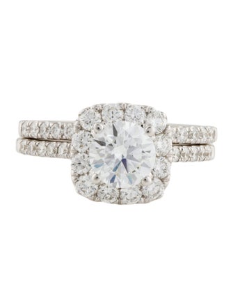 Badgley Mischka 14K 2.06ctw Lab-Grown Diamond Wedding Set