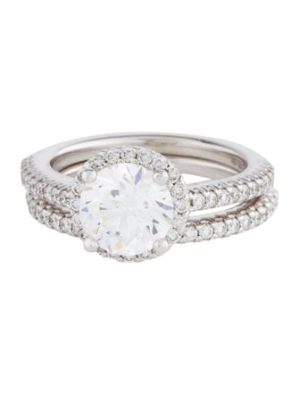 Badgley Mischka 14K 1.61ct Lab-Grown Diamond Wedding Set