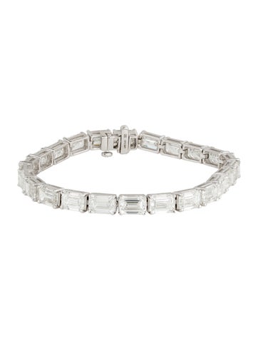 Badgley Mischka Link 14K 23.35ctw Lab Grown Diamond Tennis Bracelet