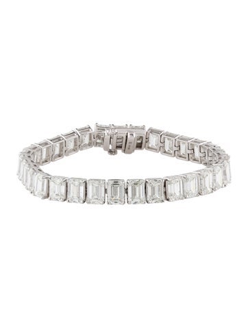 Badgley Mischka Link 14K 33.08ctw Lab Grown Diamond Tennis Bracelet