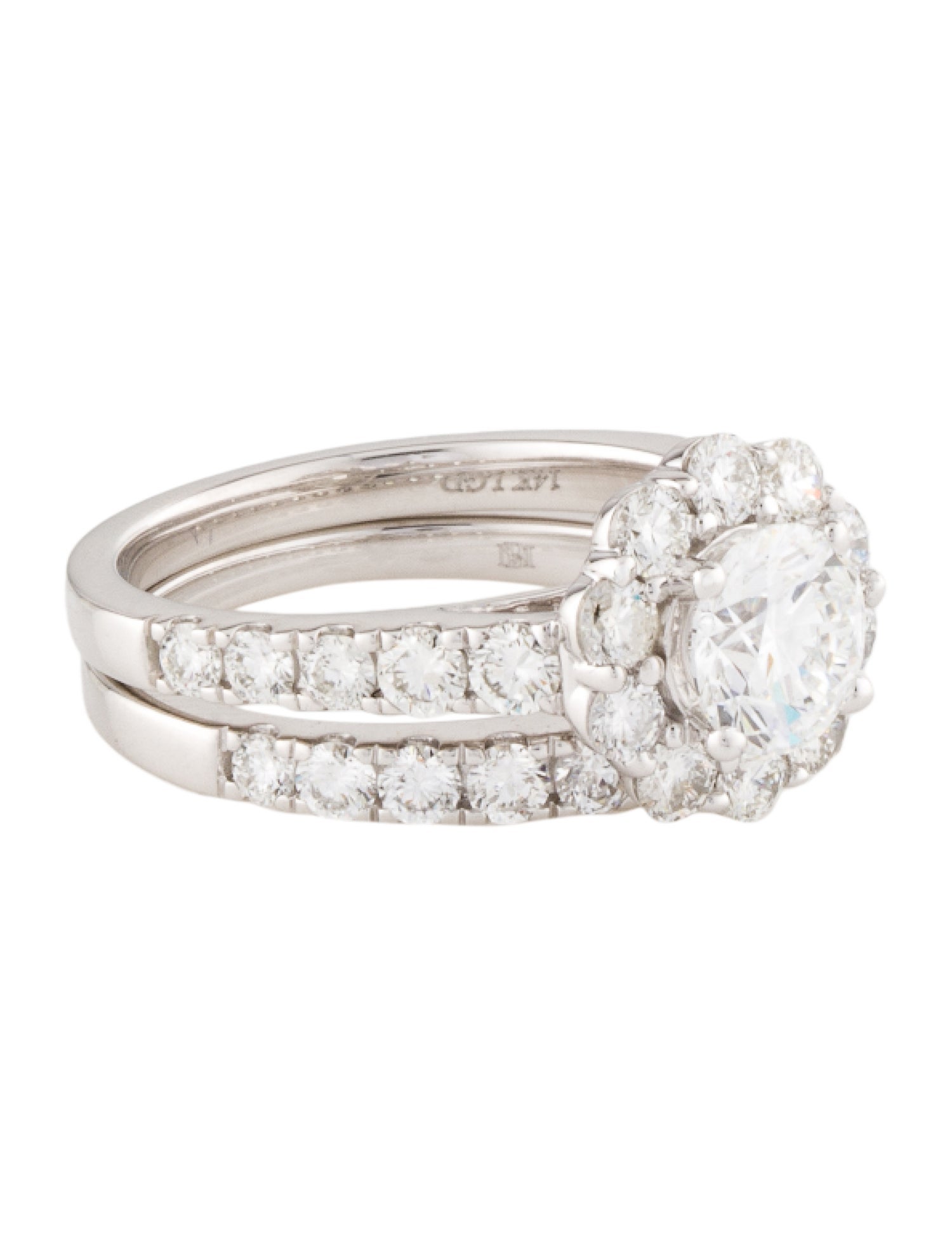 Badgley Mischka 3.14ctw Lab-Grown Diamond Wedding Set