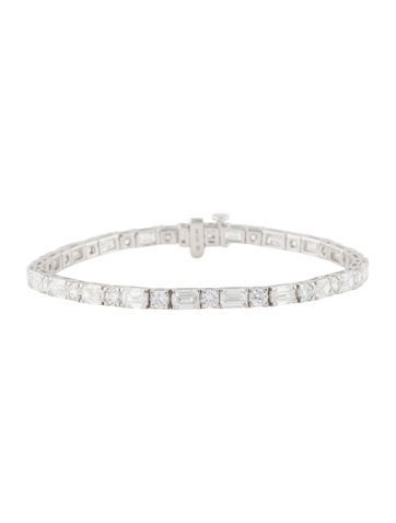 Badgley Mischka Link 14K 10.90ctw Lab-Grown Diamond Tennis Bracelet