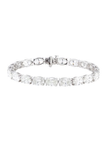 Badgley Mischka Link 14K 18.90ctw Lab-Grown Diamond Tennis Bracelet