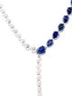 Badgley Mischka 14K Lab-Grown Diamond & Synthetic Sapphire Lavalier Necklace