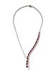 Badgley Mischka 14K Synthetic Ruby & Lab-Grown Diamond Lavalier Necklace