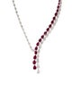 Badgley Mischka 14K Synthetic Ruby & Lab-Grown Diamond Lavalier Necklace
