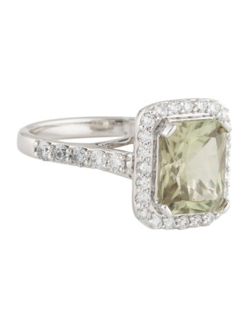 Badgley Mischka Cocktail Ring 14K Diaspore & Lab-Grown Diamond 6.5