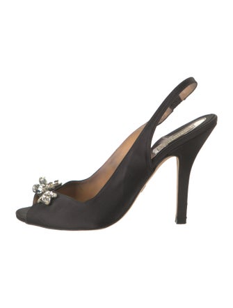 Badgley Mischka Satin Slingback Pumps