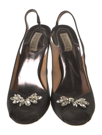 Badgley Mischka Satin Slingback Pumps