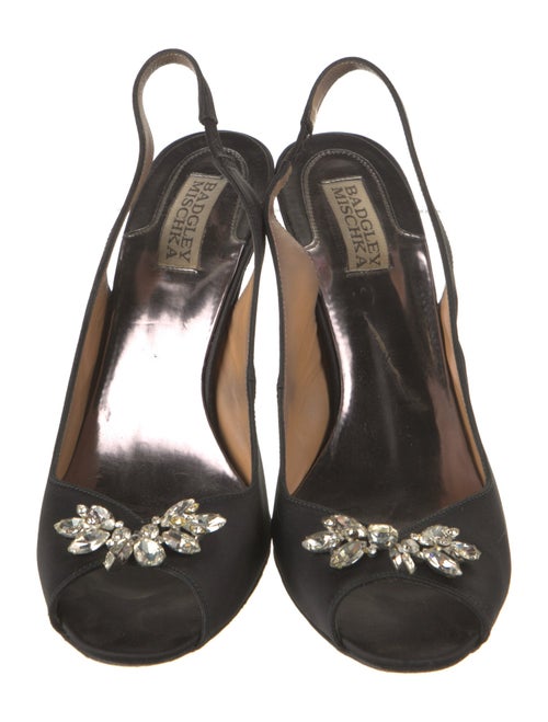 Badgley Mischka Satin Slingback Pumps