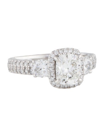 Badgley Mischka Cocktail Ring Platinum 1.30ct Lab-Grown Diamond Engagement 6.25