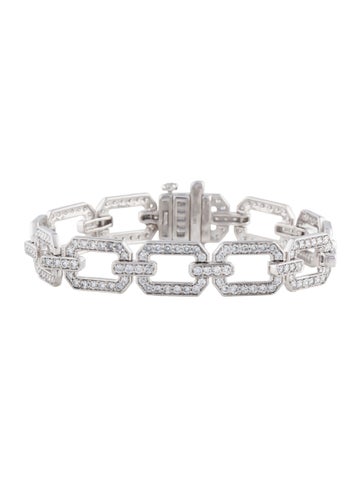 Badgley Mischka Link 14K 5.00ctw Lab-Grown Diamond Octagon Bracelet