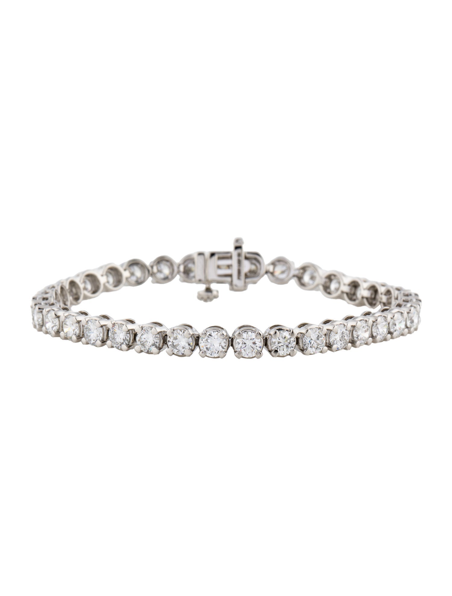 Badgley Mischka Platinum 7.00ctw Lab-Grown Diamond Tennis Bracelet