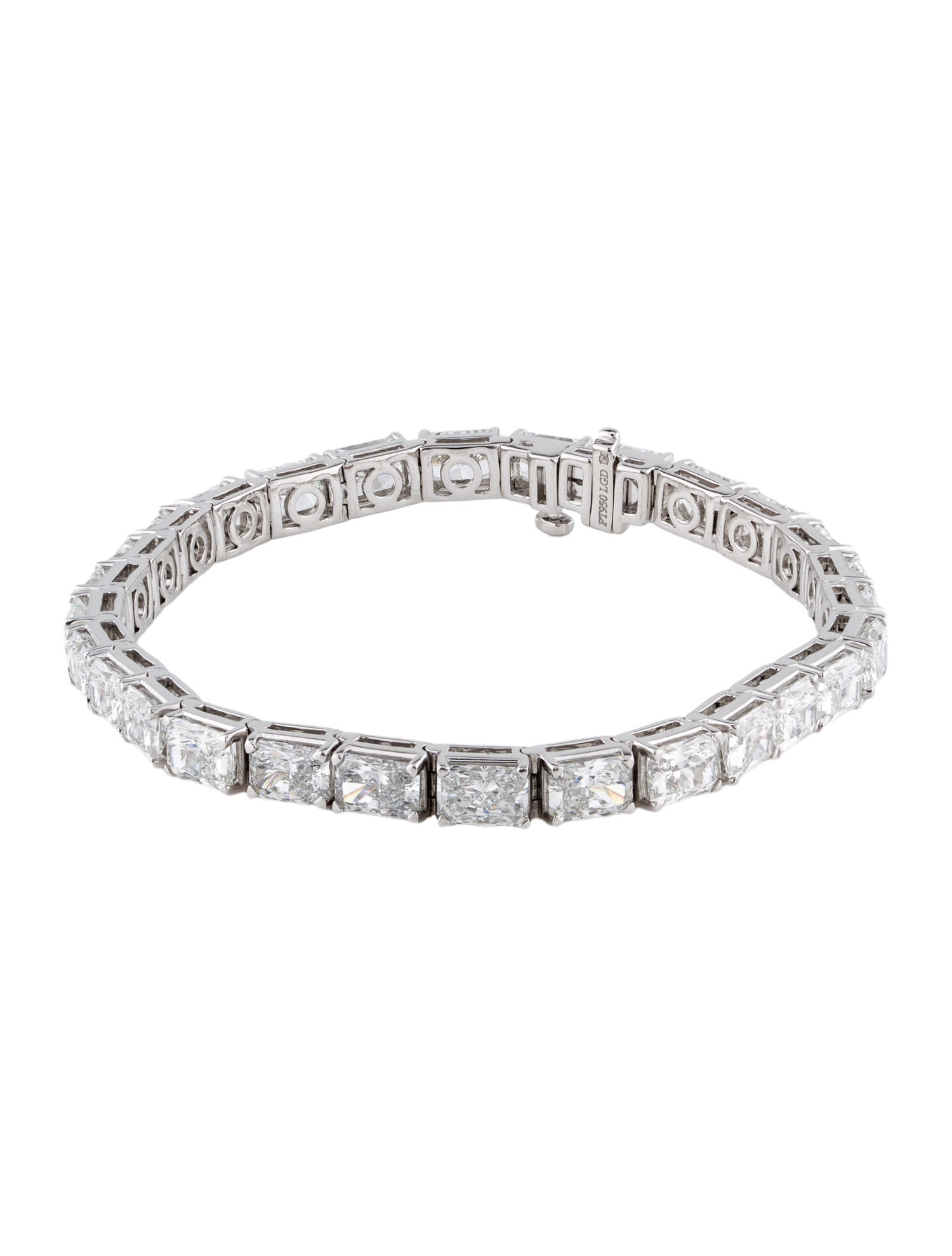Badgley Mischka Platinum 21.00ctw Lab Grown Diamond Tennis Bracelet