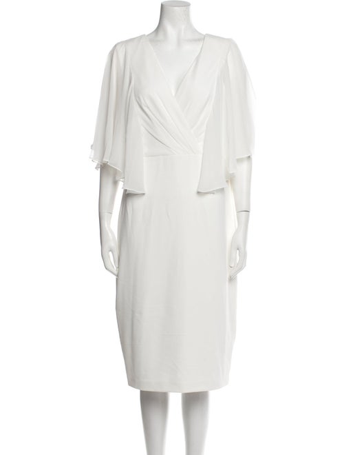 Badgley Mischka V-Neck Midi Length Dress