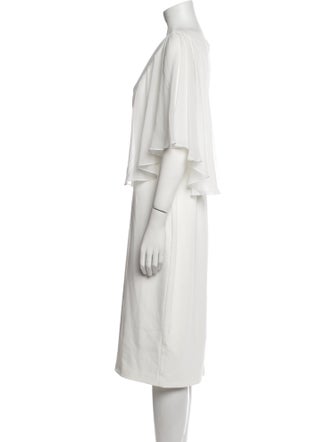 Badgley Mischka V-Neck Midi Length Dress