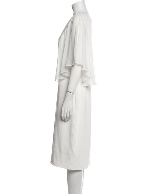 Badgley Mischka V-Neck Midi Length Dress