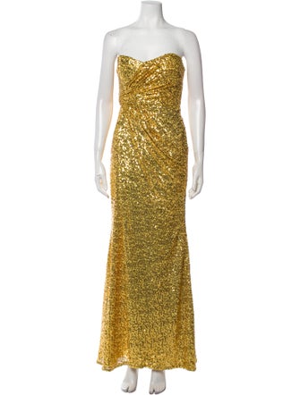 Badgley Mischka Strapless Long Dress