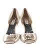 Badgley Mischka Satin Crystal Embellishments D'Orsay Pumps