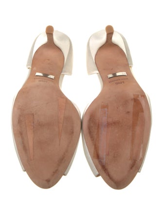 Badgley Mischka Satin Crystal Embellishments D'Orsay Pumps