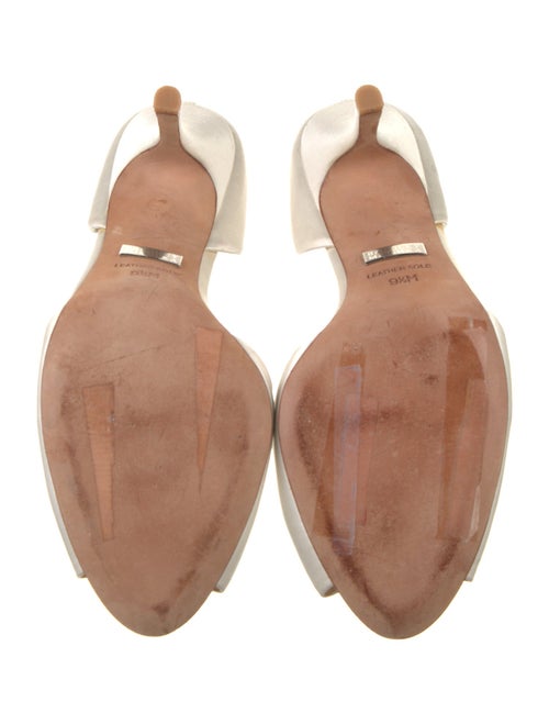 Badgley Mischka Satin Crystal Embellishments D'Orsay Pumps