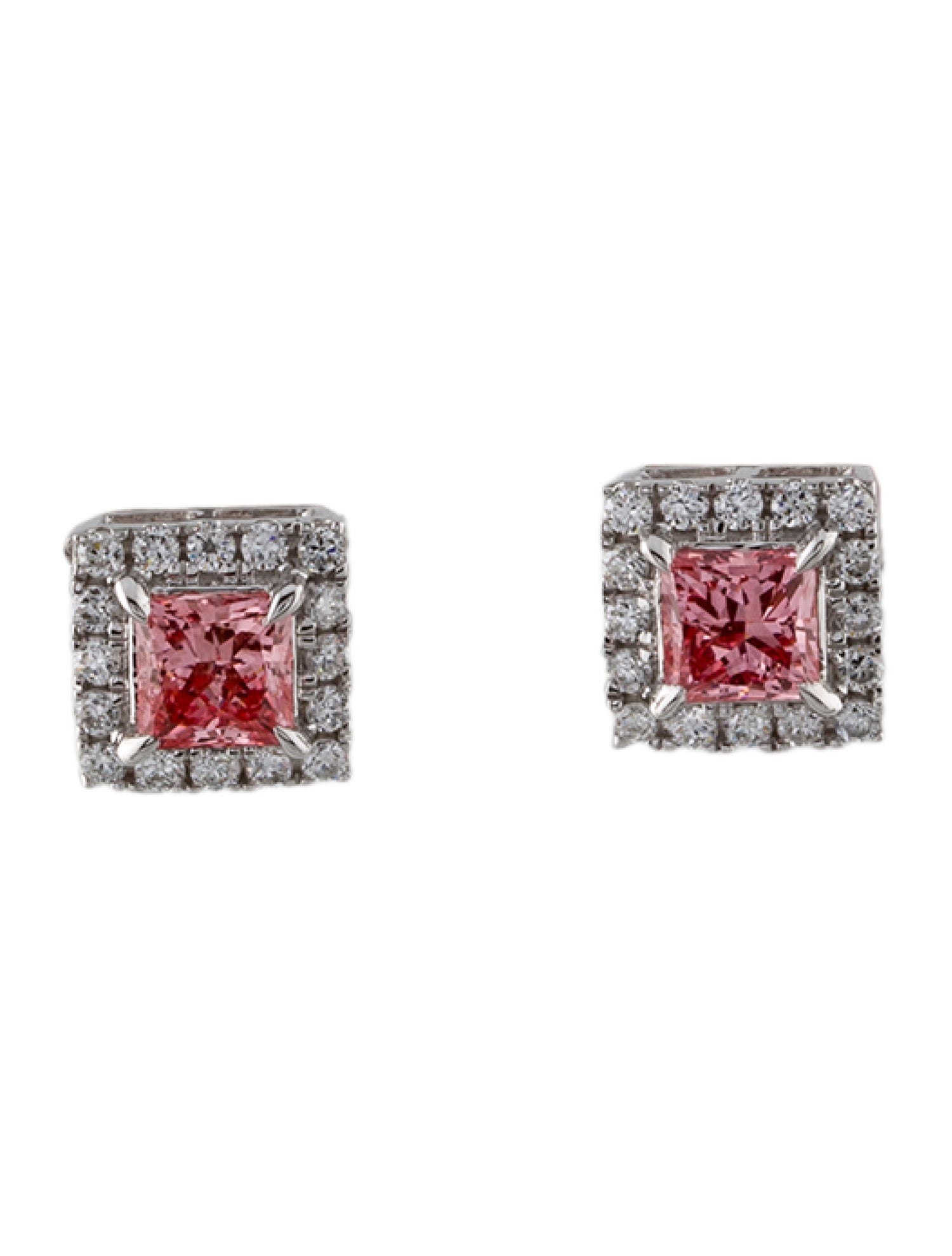 Badgley Mischka 14K Pink Lab-Grown Diamond Stud Earrings