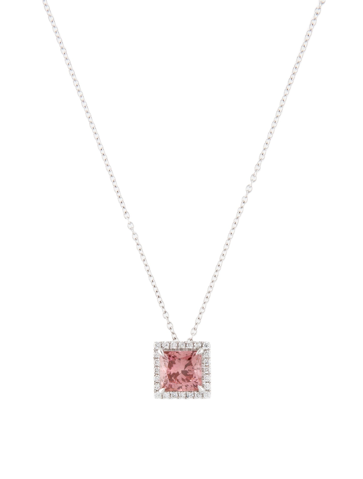 Badgley Mischka 14K 1.97ctw Pink Lab-Grown Diamond Pendant Necklace