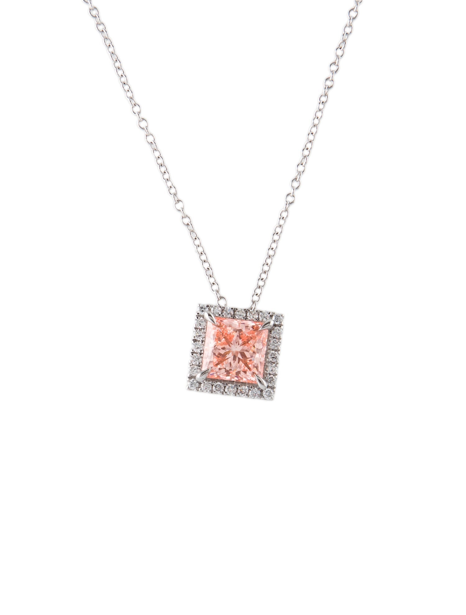 Badgley Mischka 14K 2.00ct Pink Lab-Grown Diamond Pendant Necklace