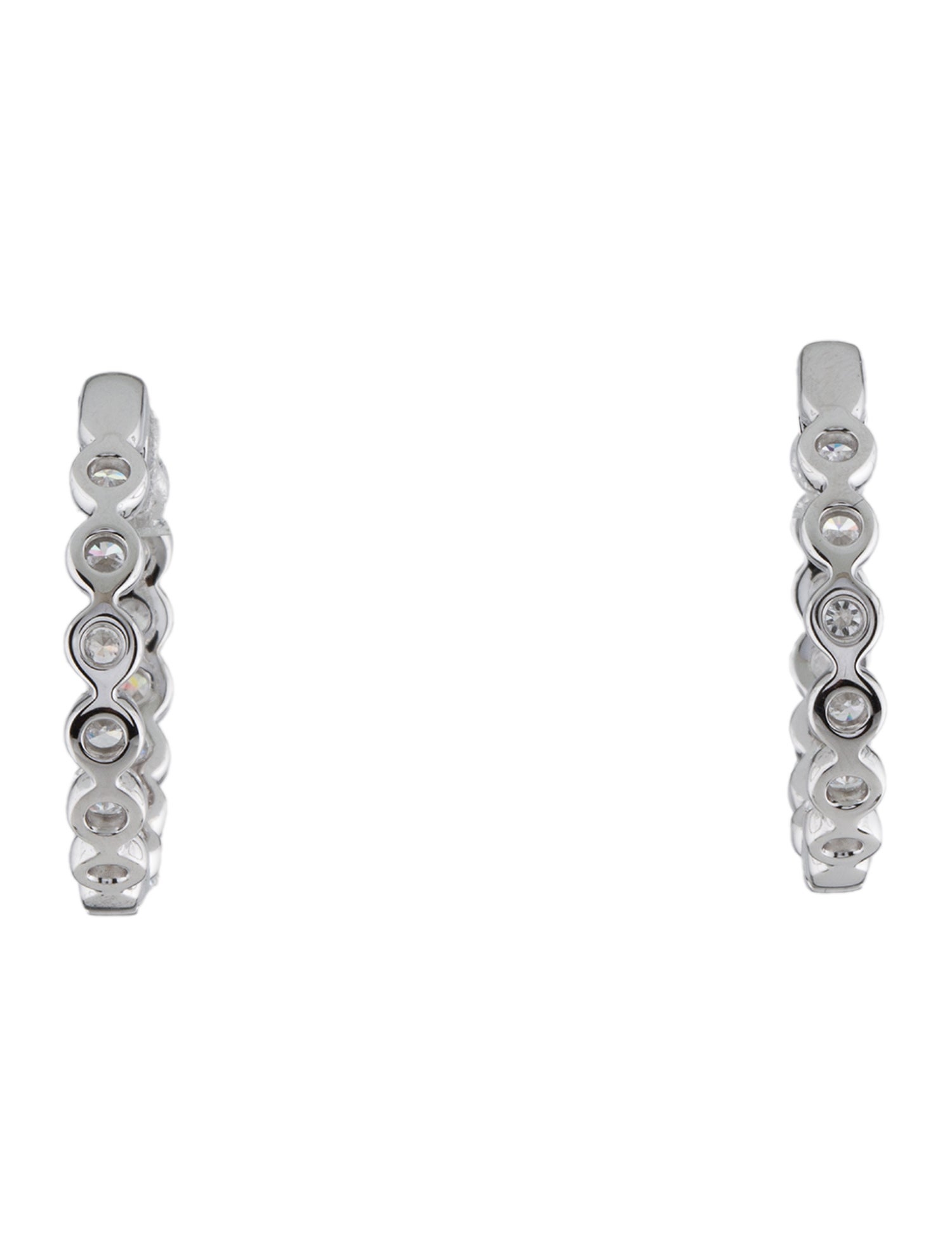 Badgley Mischka 14K 2.00ctw Lab-Grown Diamond Inside-outside Hoop Earrings